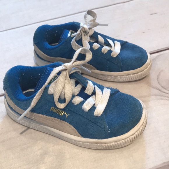 Puma Shoes Blue And White Sneakers Size 8 Poshmark